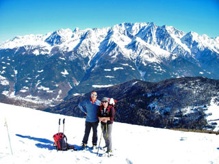 Salita con ciaspole al Motto della Scala 2333 m in Valle Camonica il 28 febb. 09  - FOTOGALLERY